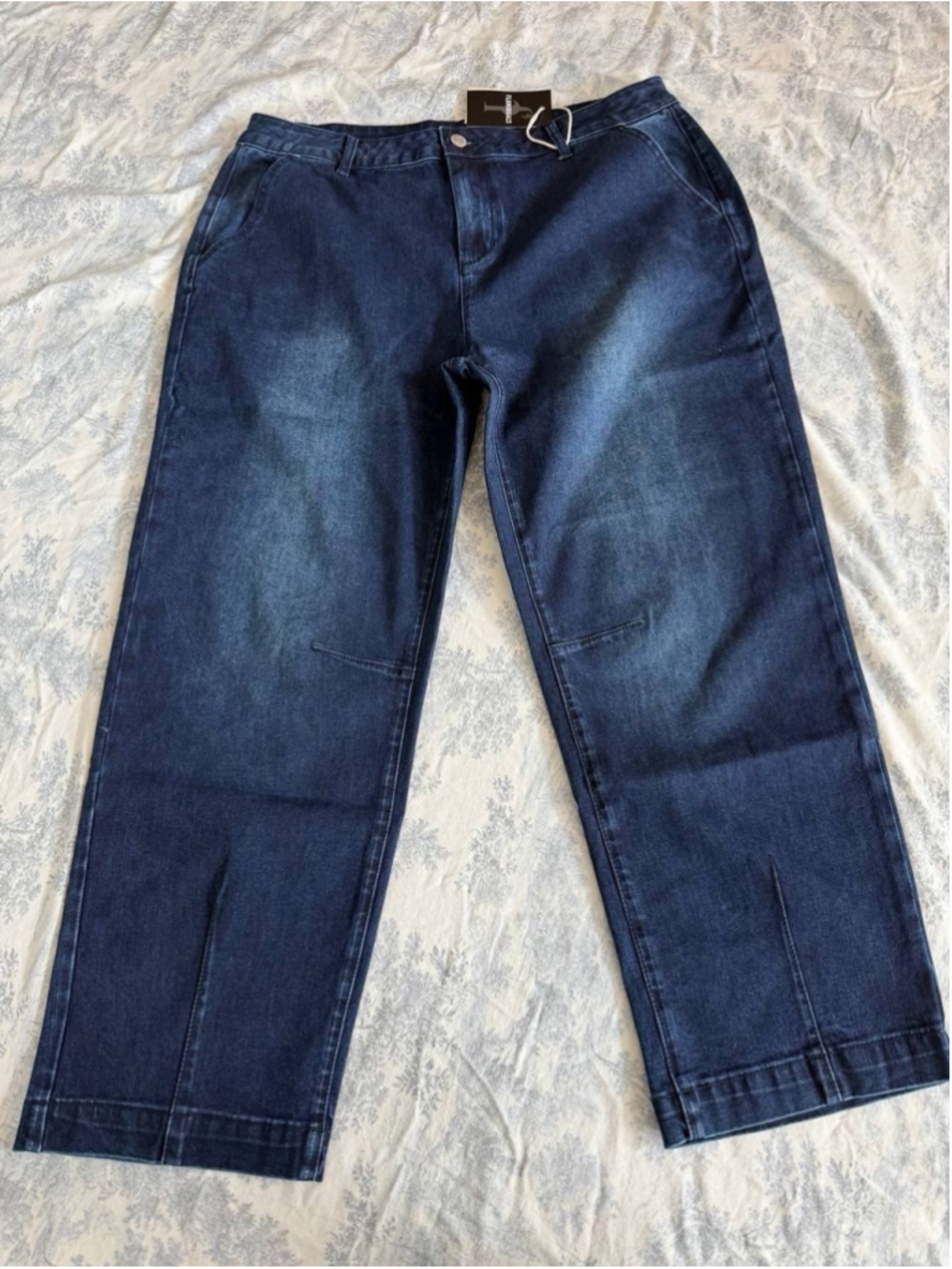 Flamingals Dark Wash Barrel Leg Jeans XXL